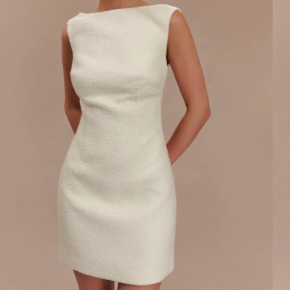 Meshki Dresses & Skirts - Meshki Boucle Mini Dress - Ivory - XS